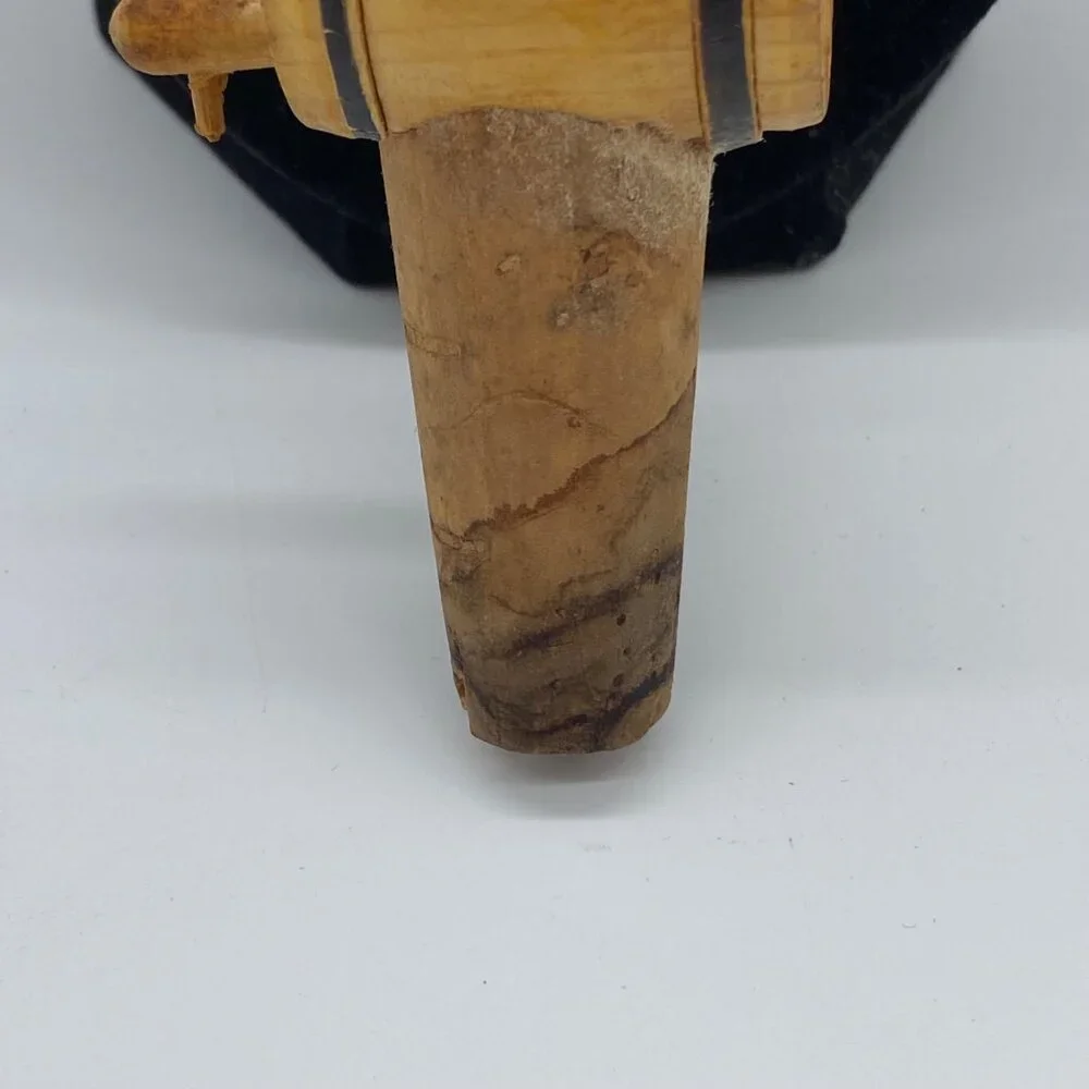Vintage ANRI Bobble Head Boy on Barrel Cork Wine Bottle Stopper Handcarved Italy